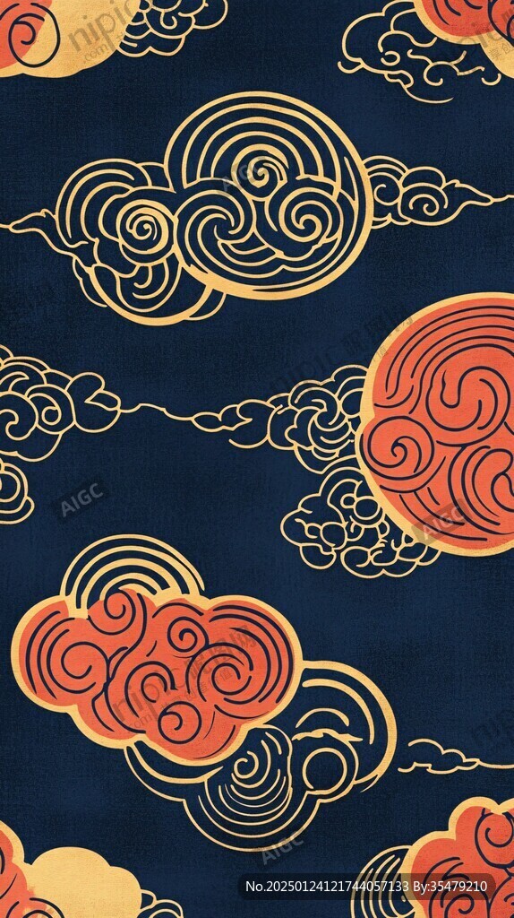 暗紋云團貴氣云紋圖案