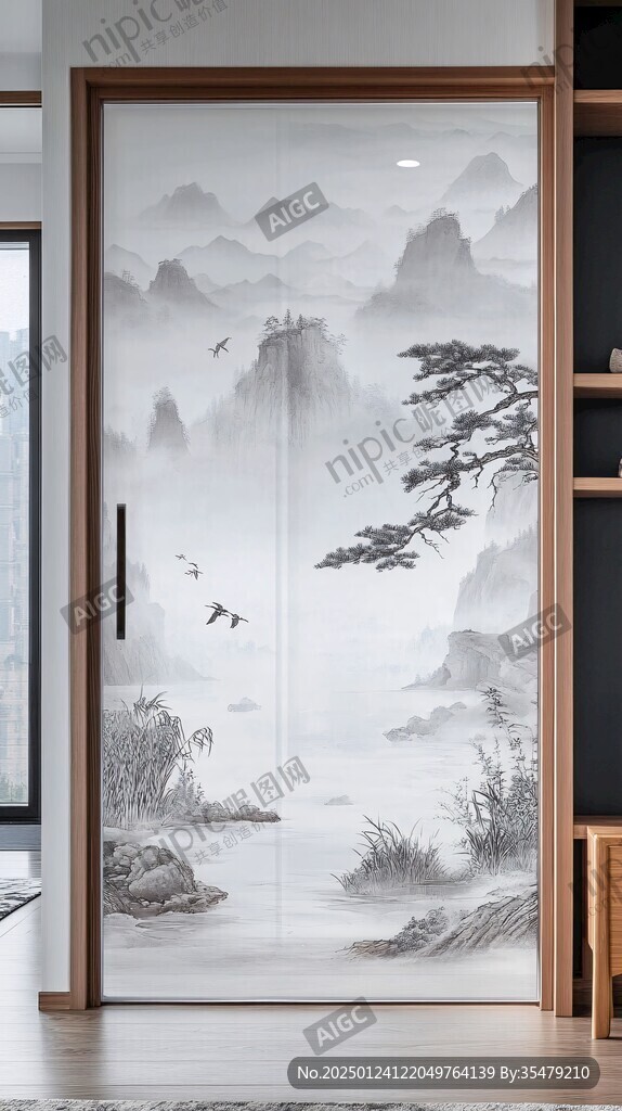 新中式山水門窗