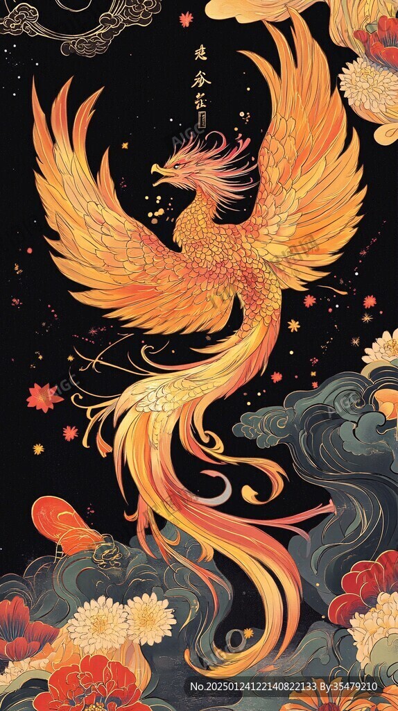鳳凰包裝插畫