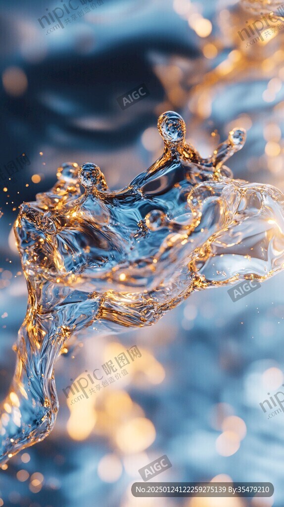 唯美流動的水