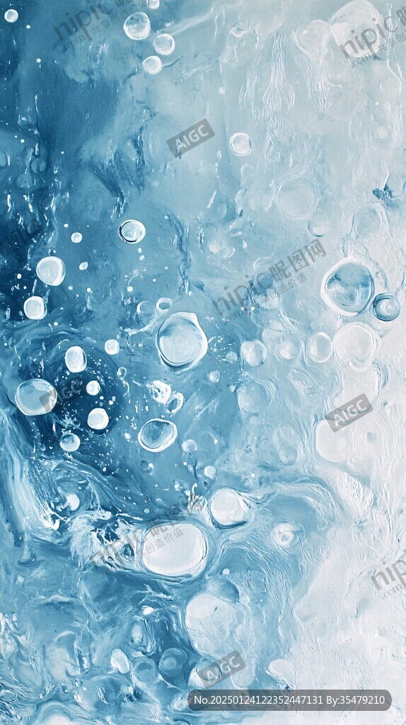 藍色水泡高清背景圖