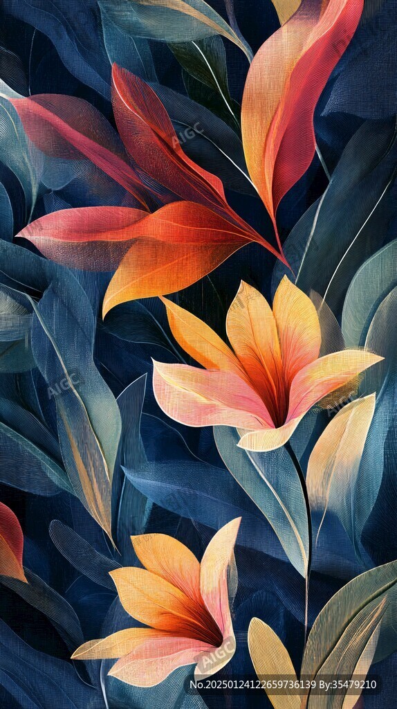 輕奢花卉裝飾畫