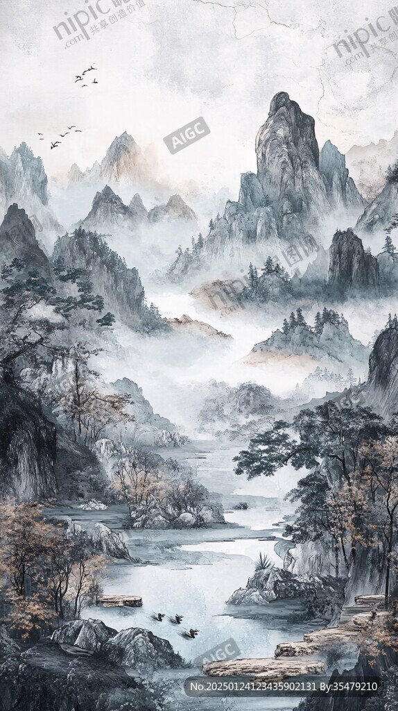 壁紙水墨山水