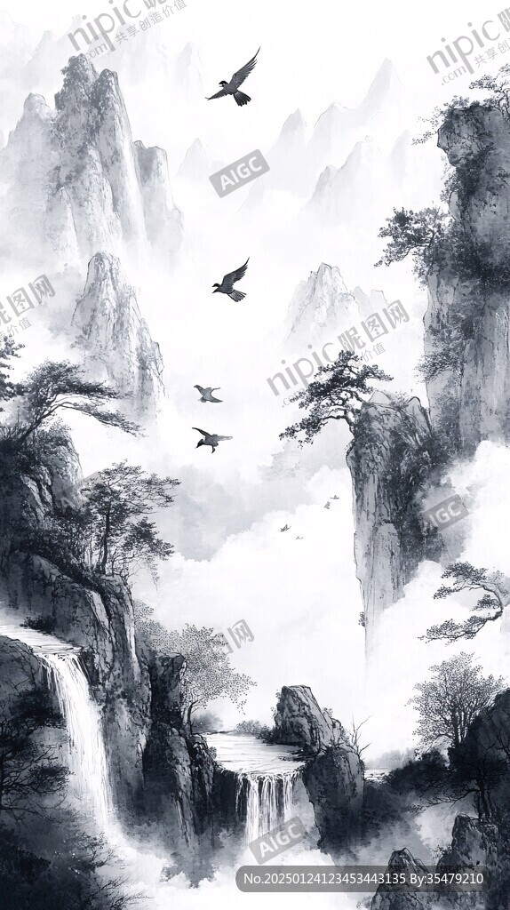 壁紙水墨山水