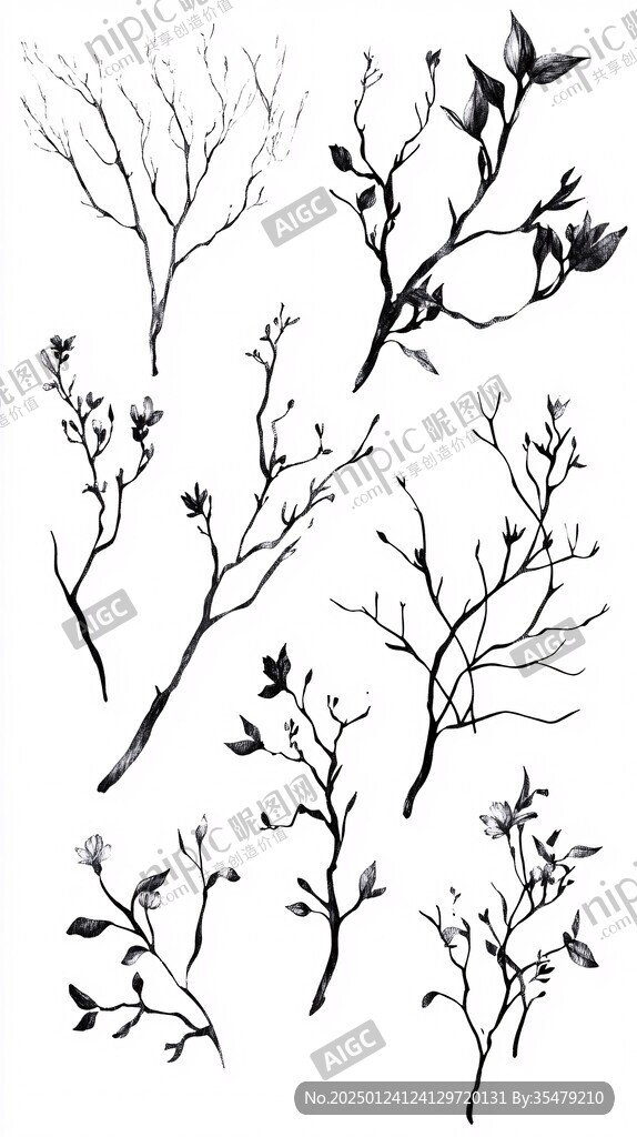 簡筆樹枝