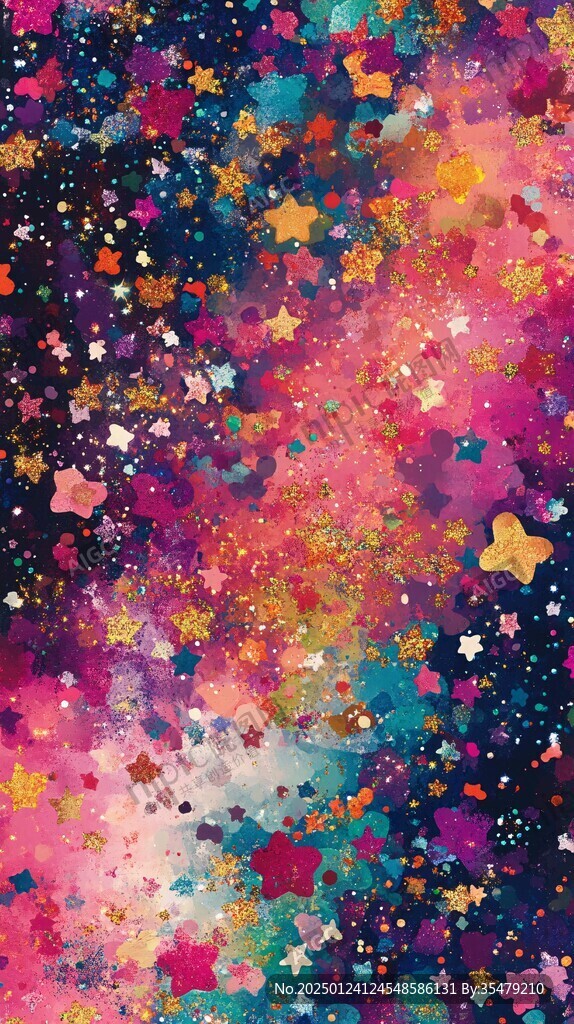 創(chuàng)意彩色繽紛宇宙插畫