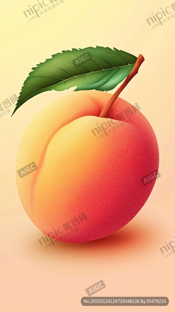 創(chuàng)意黃桃插畫