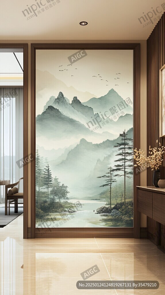 山水畫(huà)壁紙墻紙