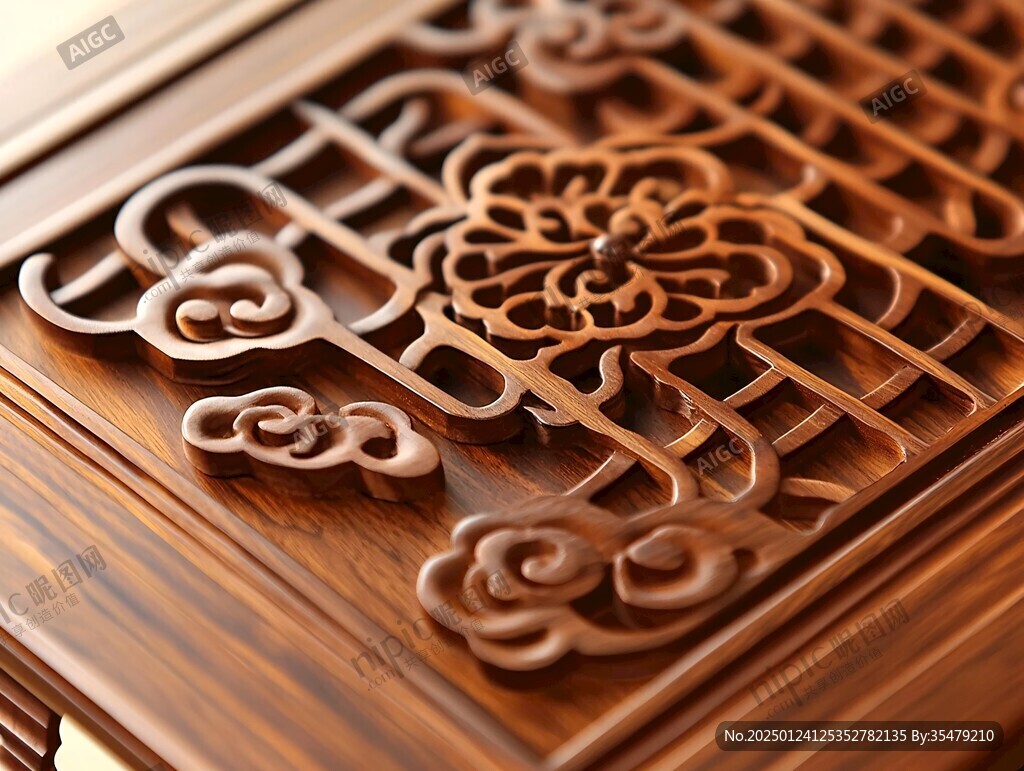 實(shí)木家具雕花細(xì)節(jié)
