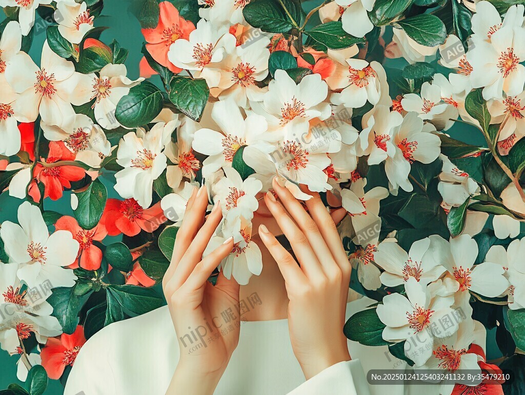 桐花插畫包裝