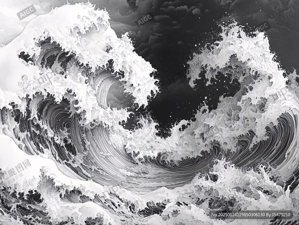 古風海浪浪花