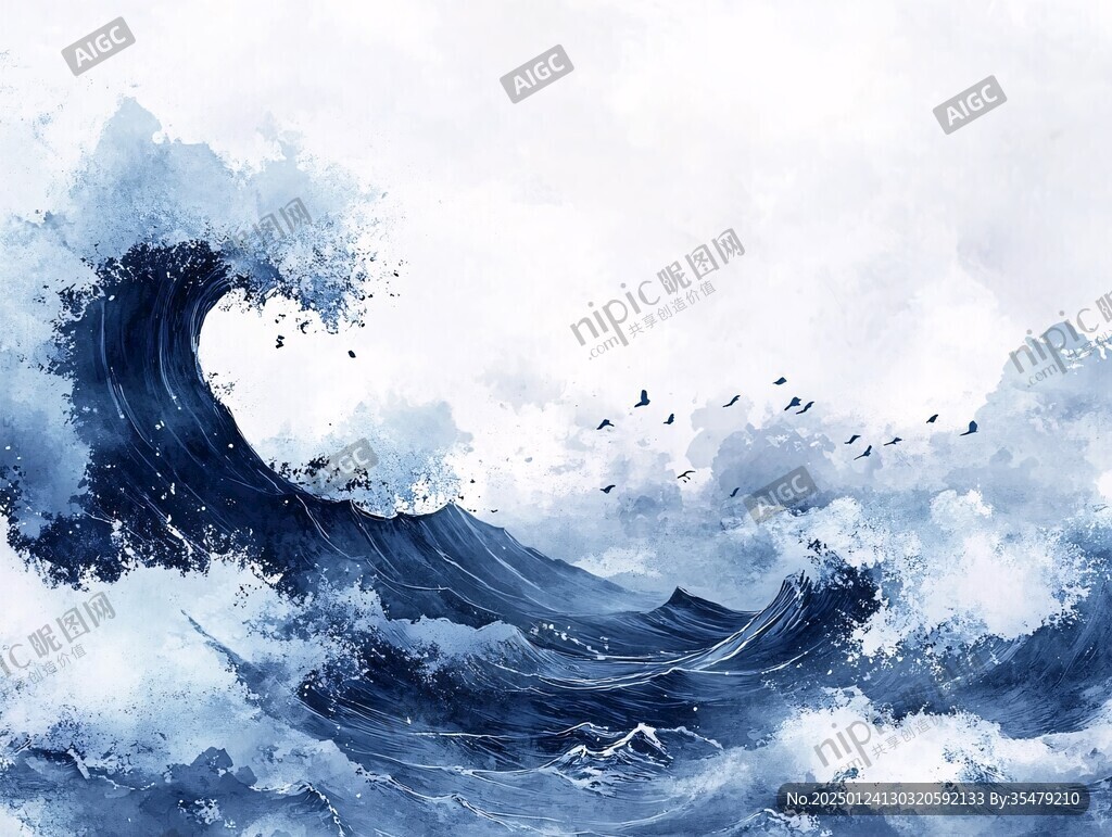 古風(fēng)海浪浪花