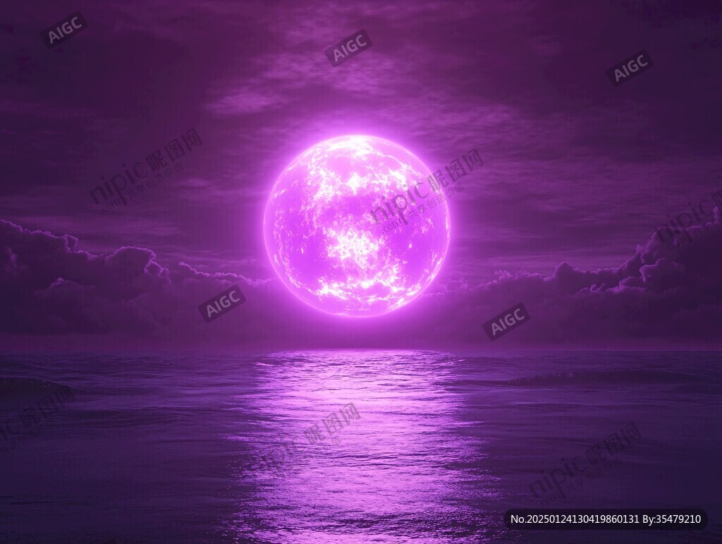 粉紫滿月