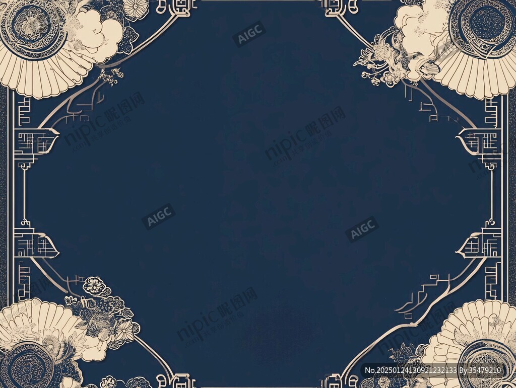 藍(lán)色中式背景
