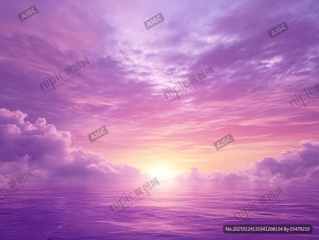 云海落日背景