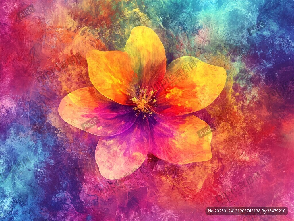 幻彩抽象花