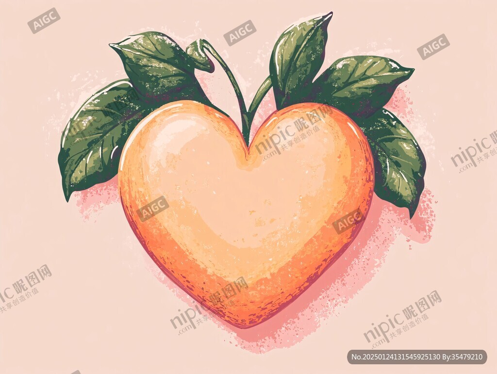糖心蘋果插畫