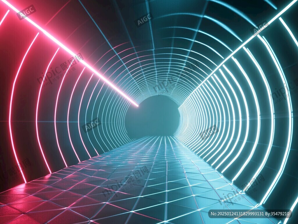 霓虹燈隧道