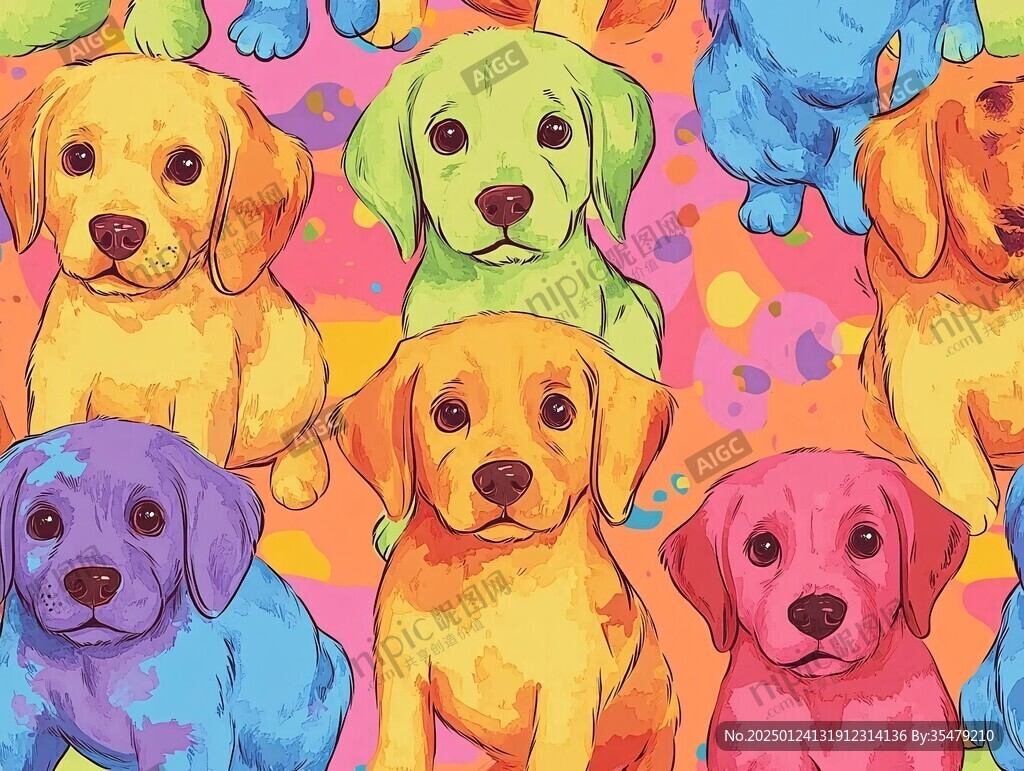 寵物狗插畫