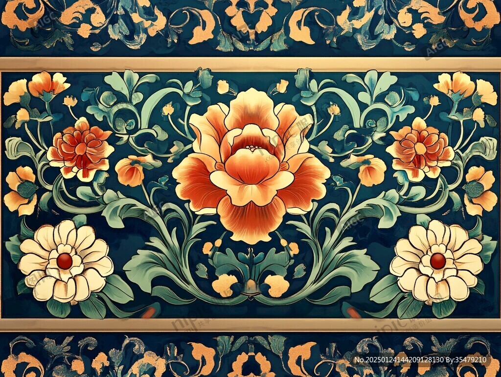 龍陛花卉拼花