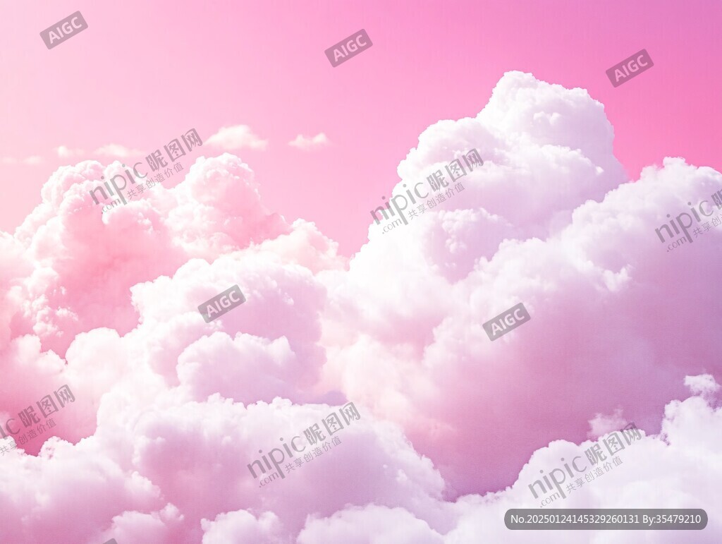 云霧般的粉色虛幻