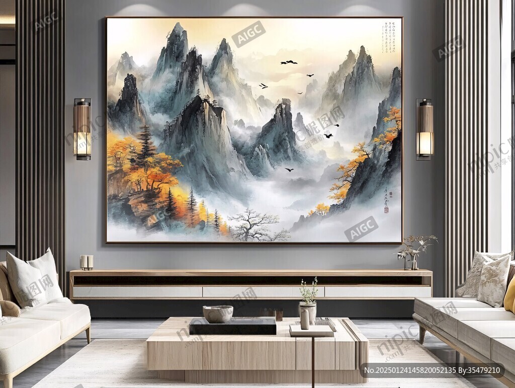巨幅山水畫現(xiàn)代畫