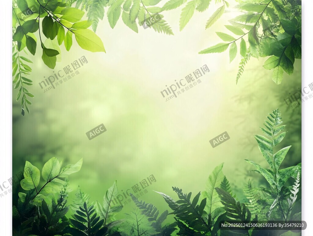 熱帶雨林花草樹木背景