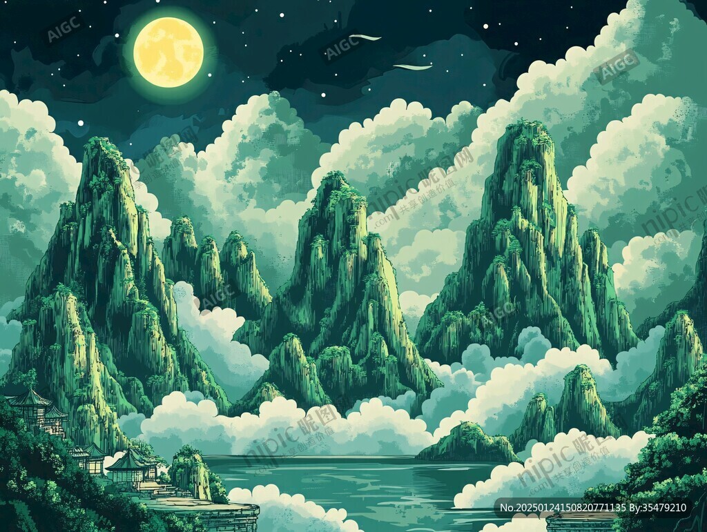 仙山插畫