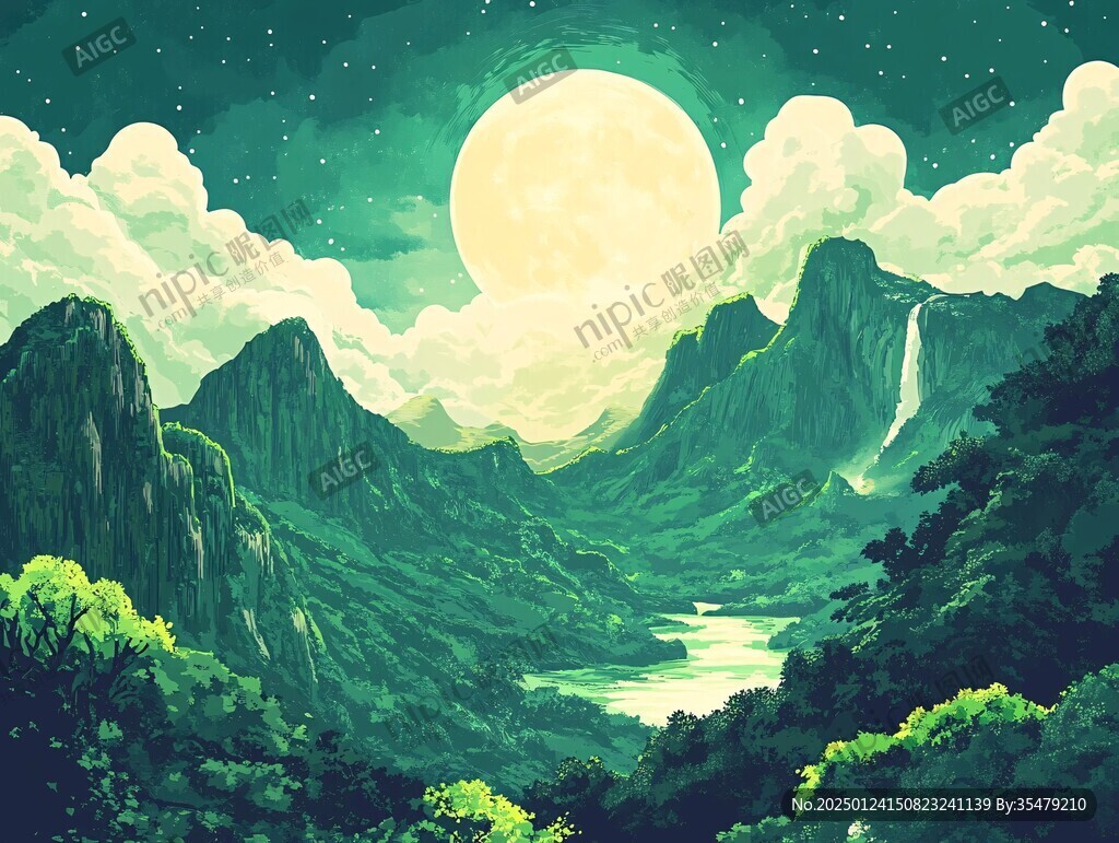 星月河幻想插畫