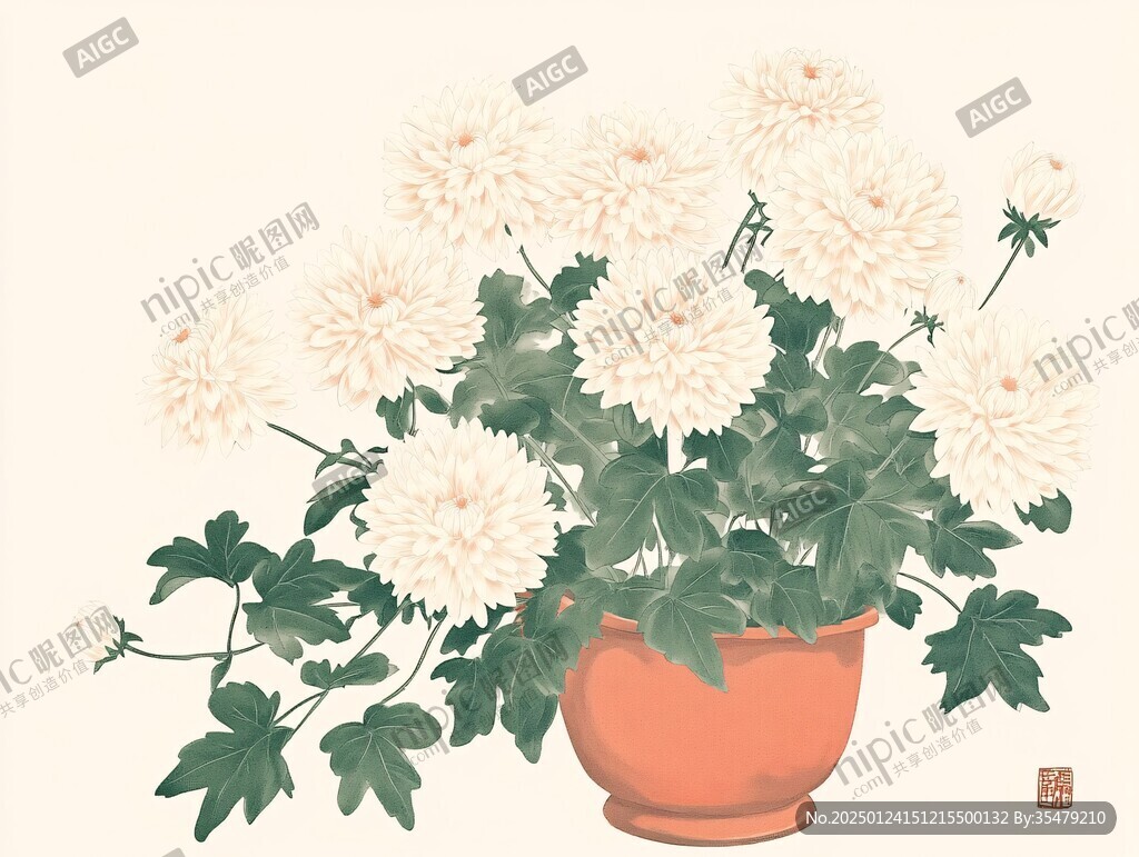 插畫菊花