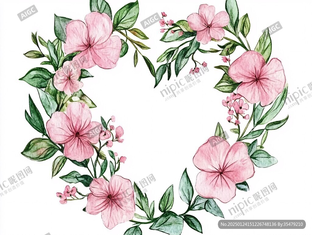 手繪鳳仙花插畫