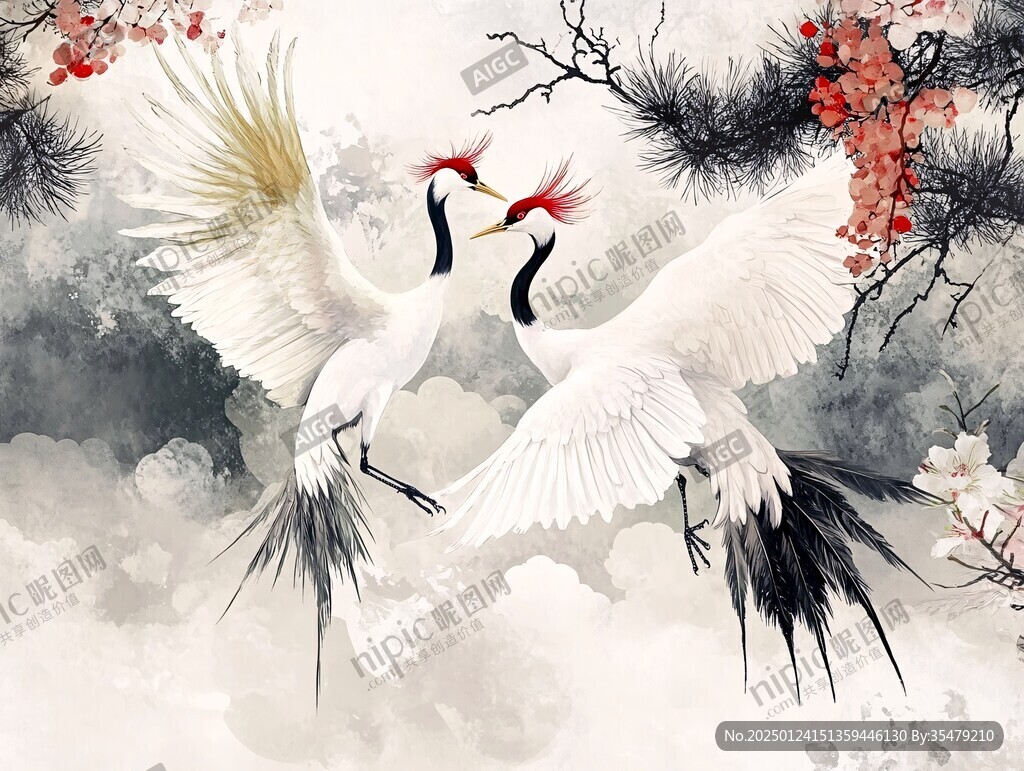 鶴舞九天插畫