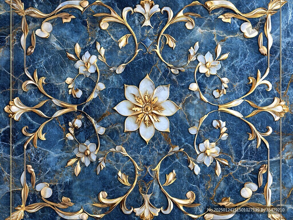 金屬花卉背景墻