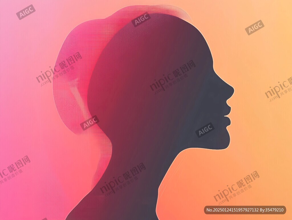 臉部側面輪廓剪影