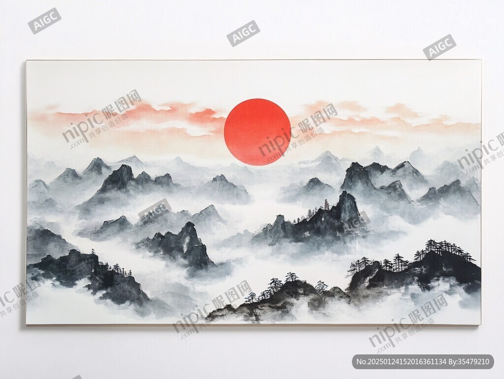 旭日東升畫