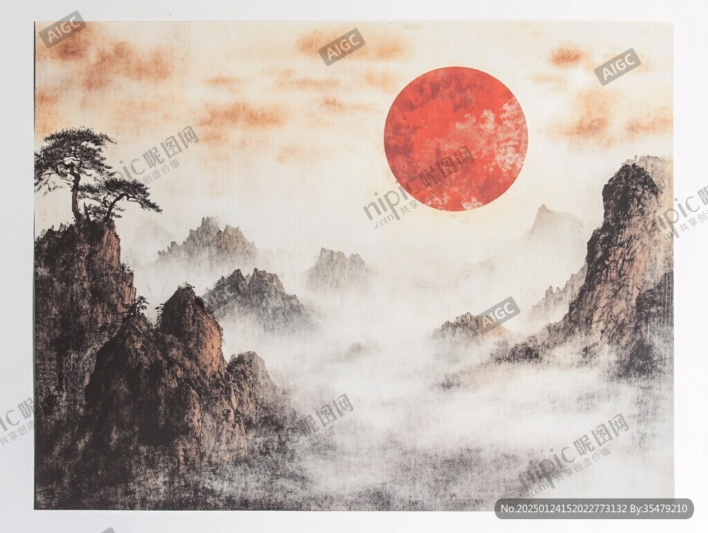 旭日東升畫