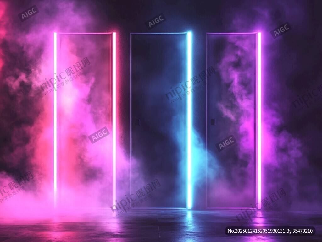 炫麗霓虹燈彩虹門