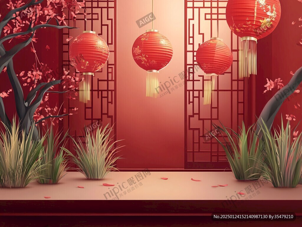 喜慶場景燈籠密布