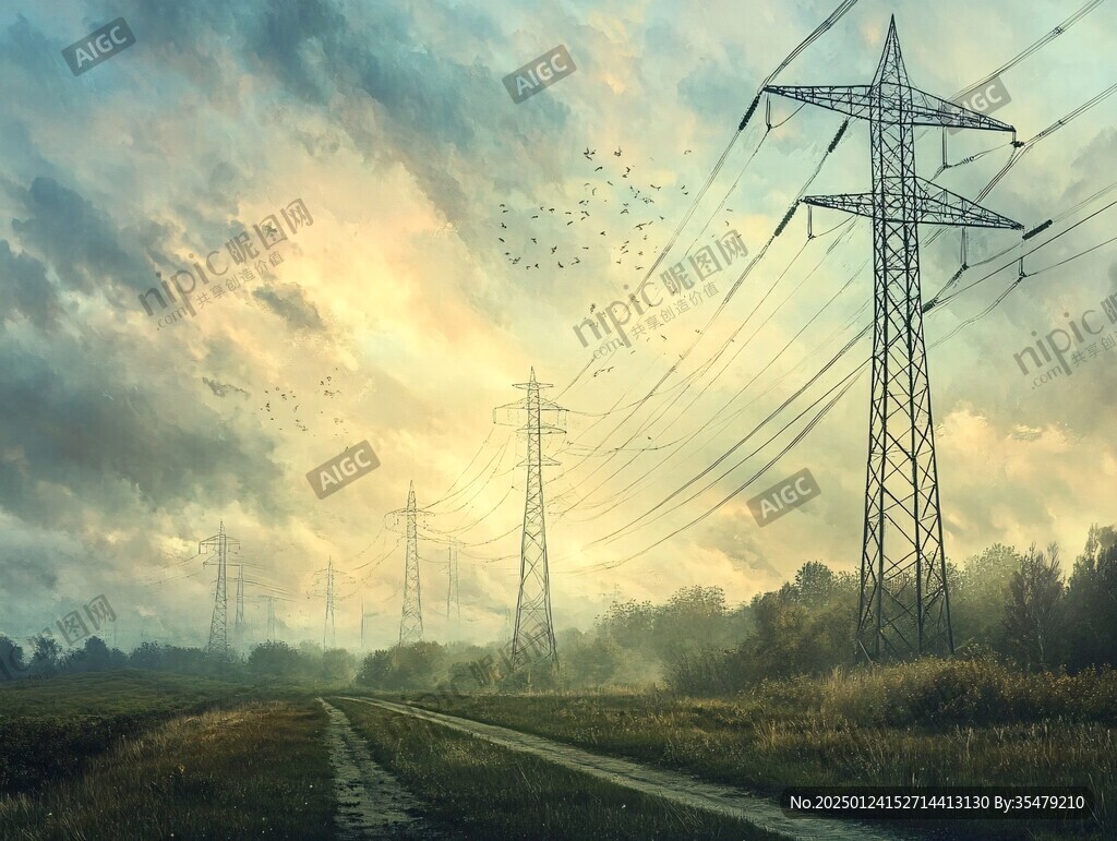 唯美電線桿