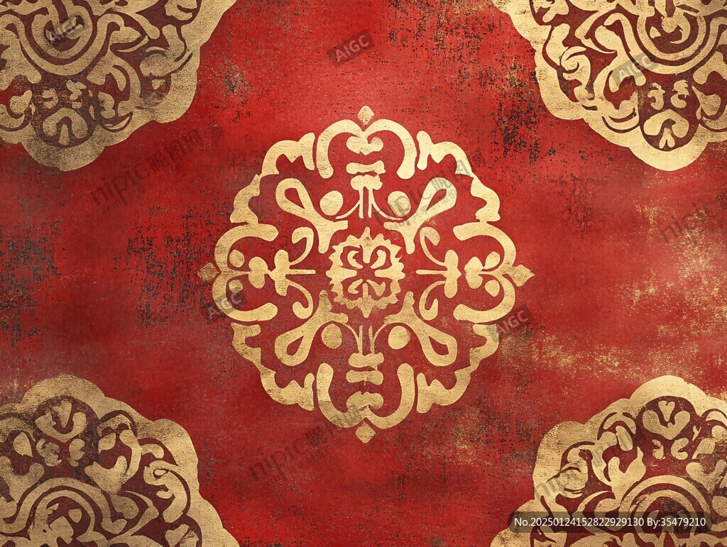 紅金色歐式背景