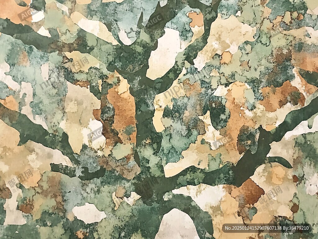 森林迷彩風(fēng)格樹木印花