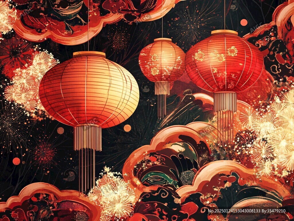 喜慶風(fēng)插畫