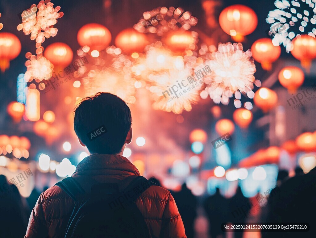 看煙花的人