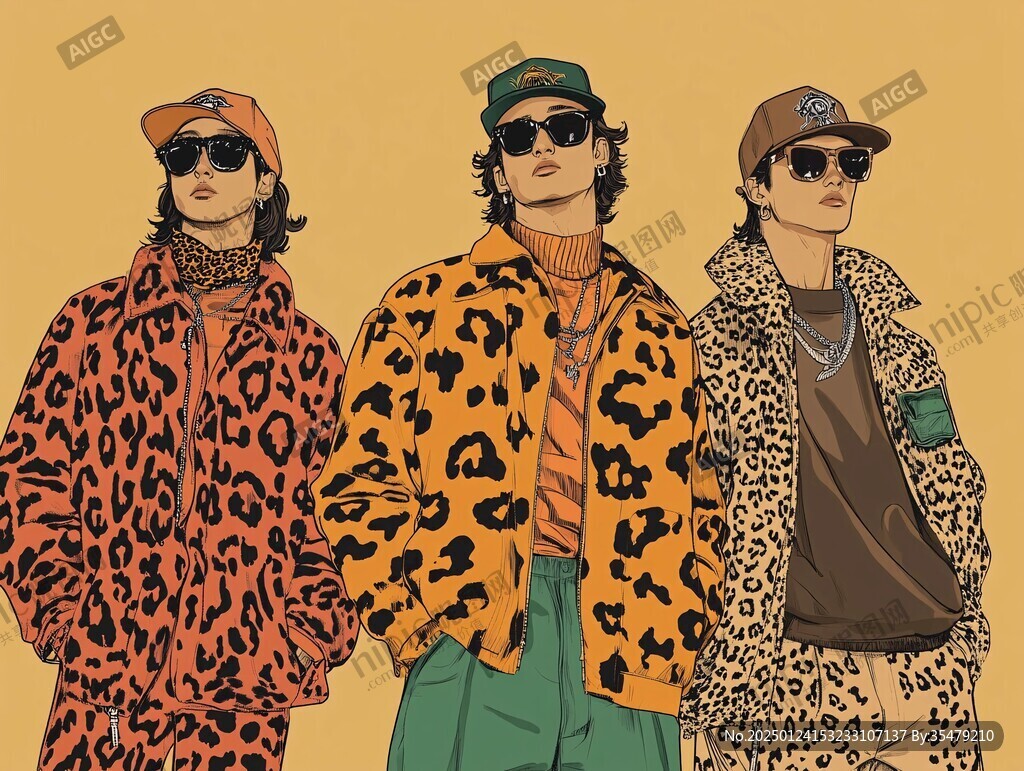 潮牌服裝插畫