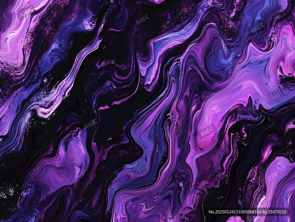 紫色夢(mèng)幻流體畫