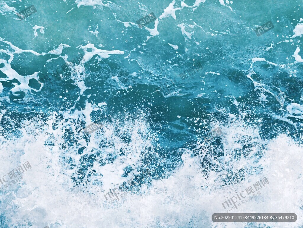 海浪海水浪花波浪水紋