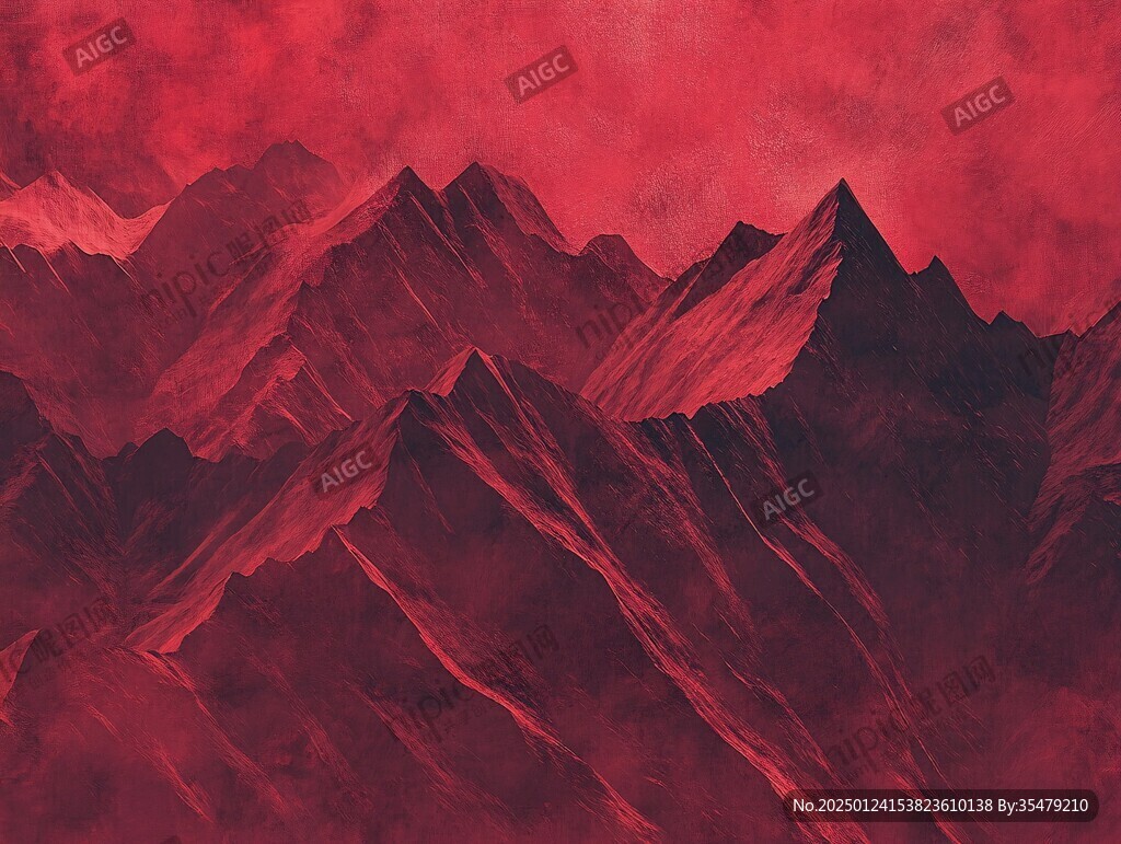 粉紅色的超現(xiàn)實(shí)山脈