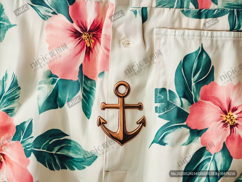 海洋船提花印花
