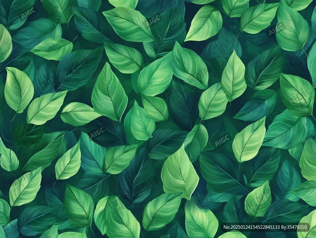 高清綠葉背景圖片