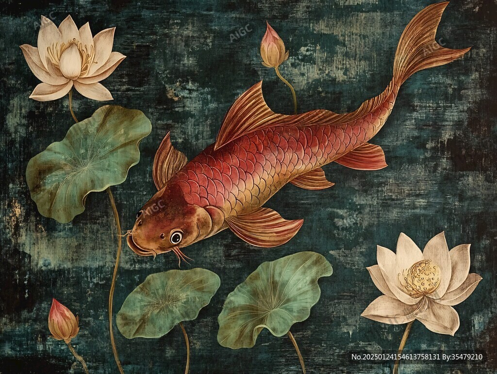 金鯉魚(yú)與蓮花